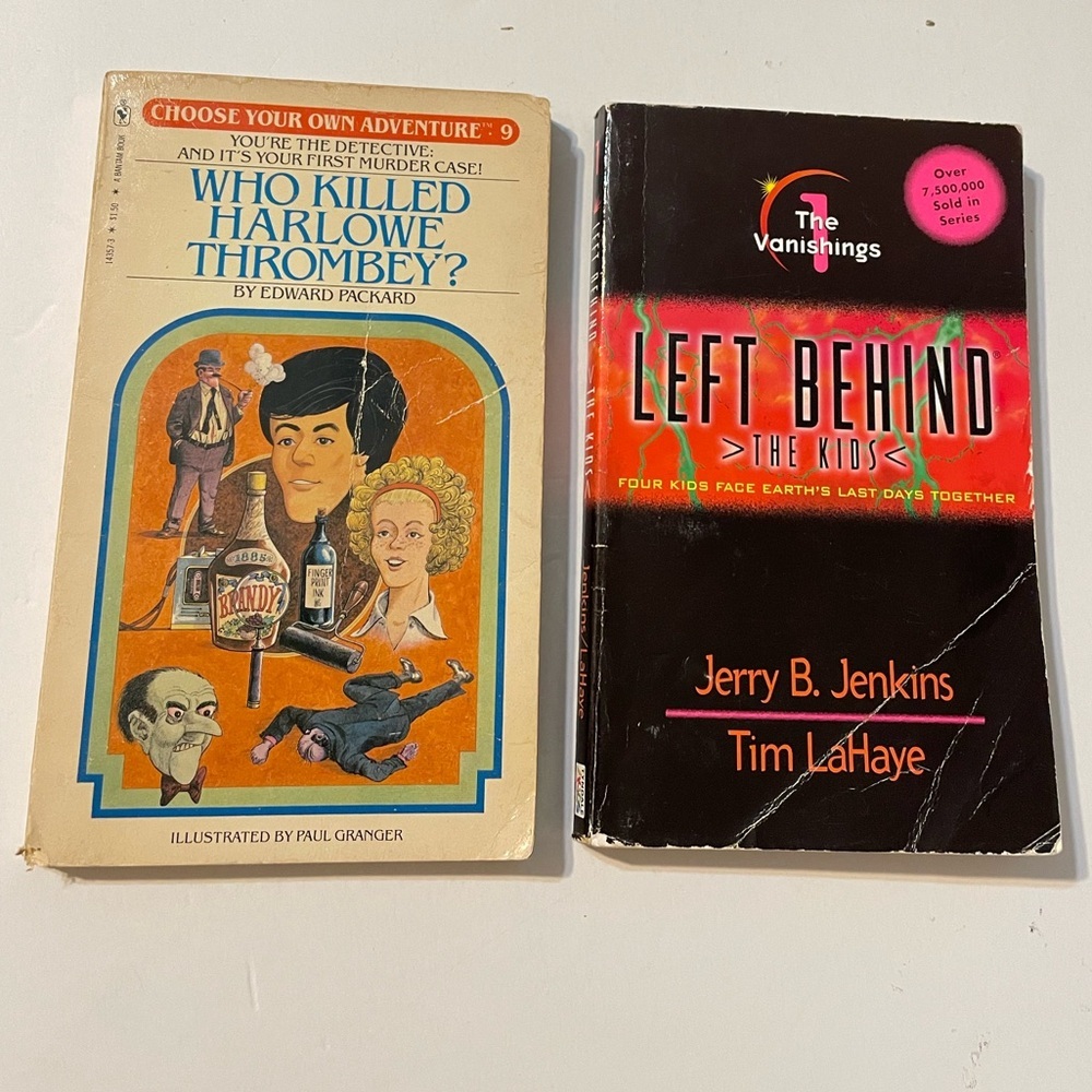 Bundle of 2 Vintage Mystery and Adventure Paperback Books,